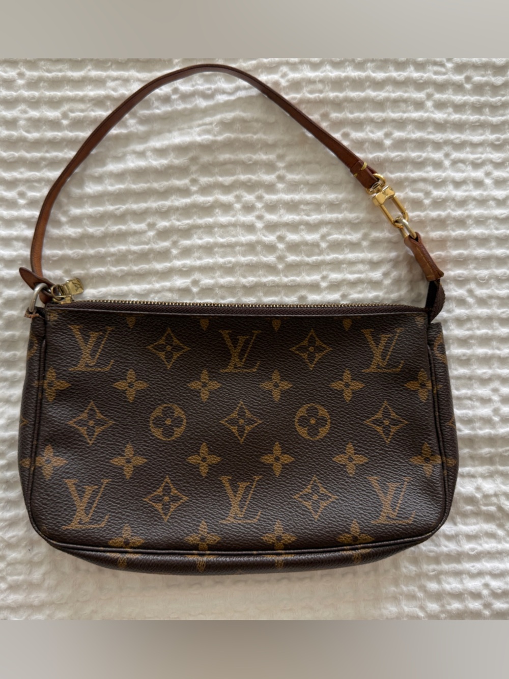 Louis Vuitton Monogram Canvas Brown and Tan Pochette Accessoire